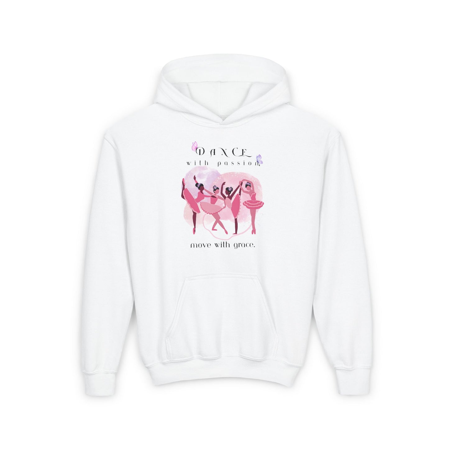 Youth Hoodie - "Dance with Passion and Move with Grace" for Young Dancers