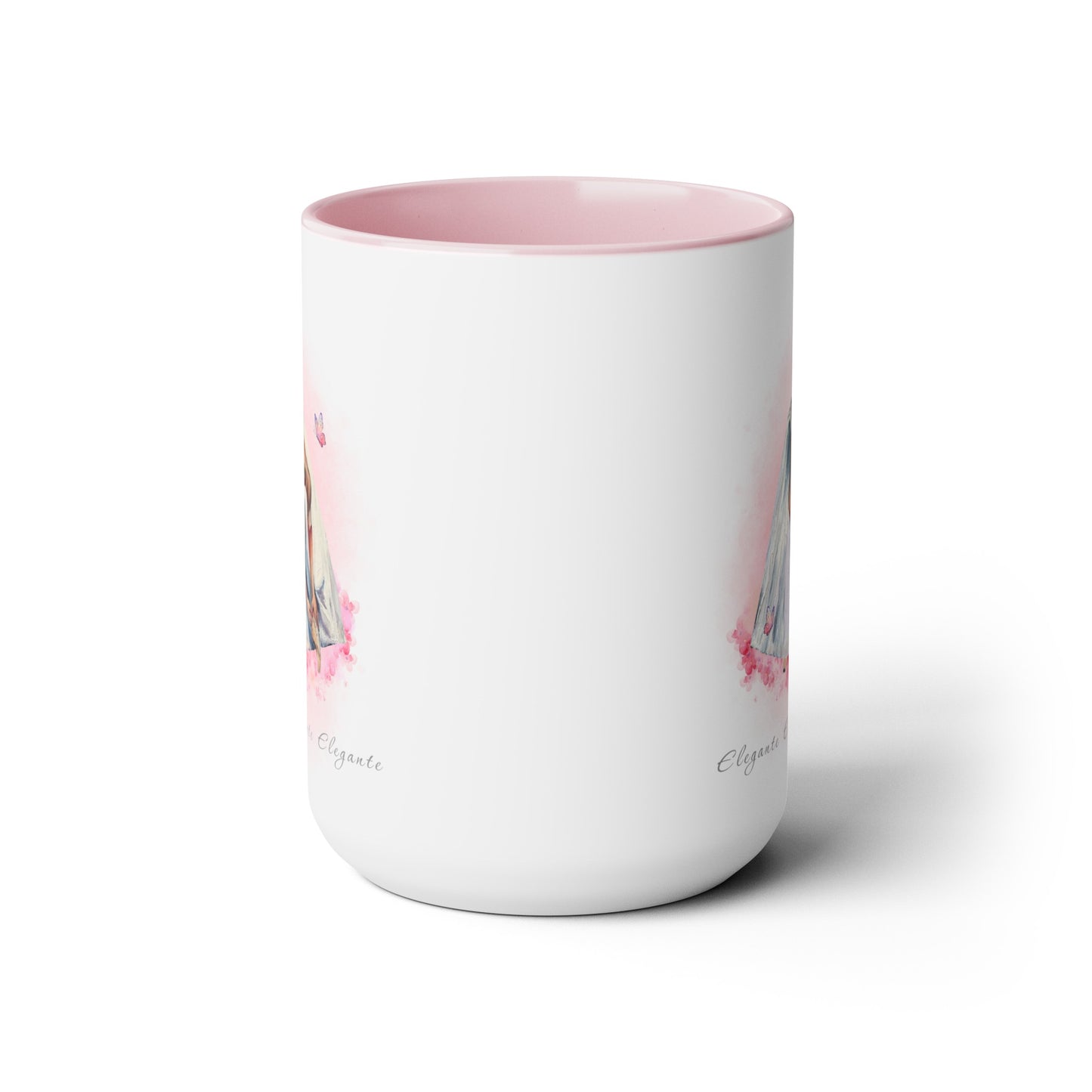 Two-Tone Coffee Mugs, 15oz - Ballerina Elegante -