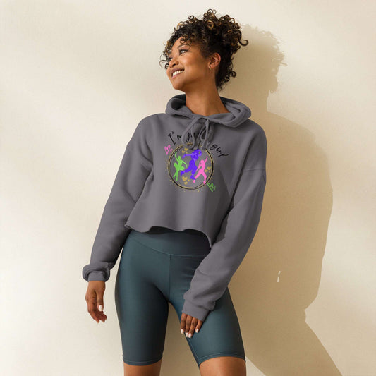 Crop Hoodie, Dance in Style: I'm just a girl who loves to dance - aburgessandco.com