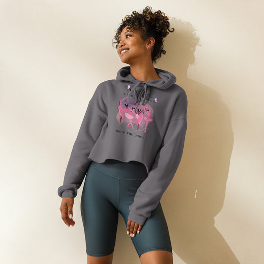 Elevate Your Look with the "Dance with Passion, Move with Grace" Cropped Hoodie